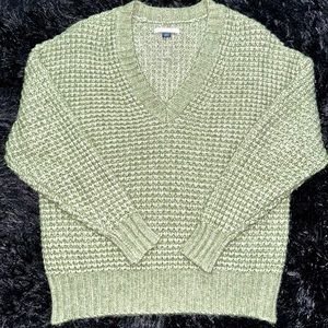 American Eagle Whoa So Cozy Waffle V-
Neck Sweater